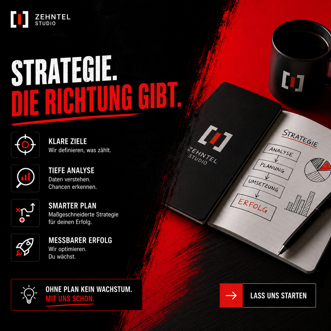 ZEHNTEL STUDIO Creative &ndash; Strategie, die Richtung gibt