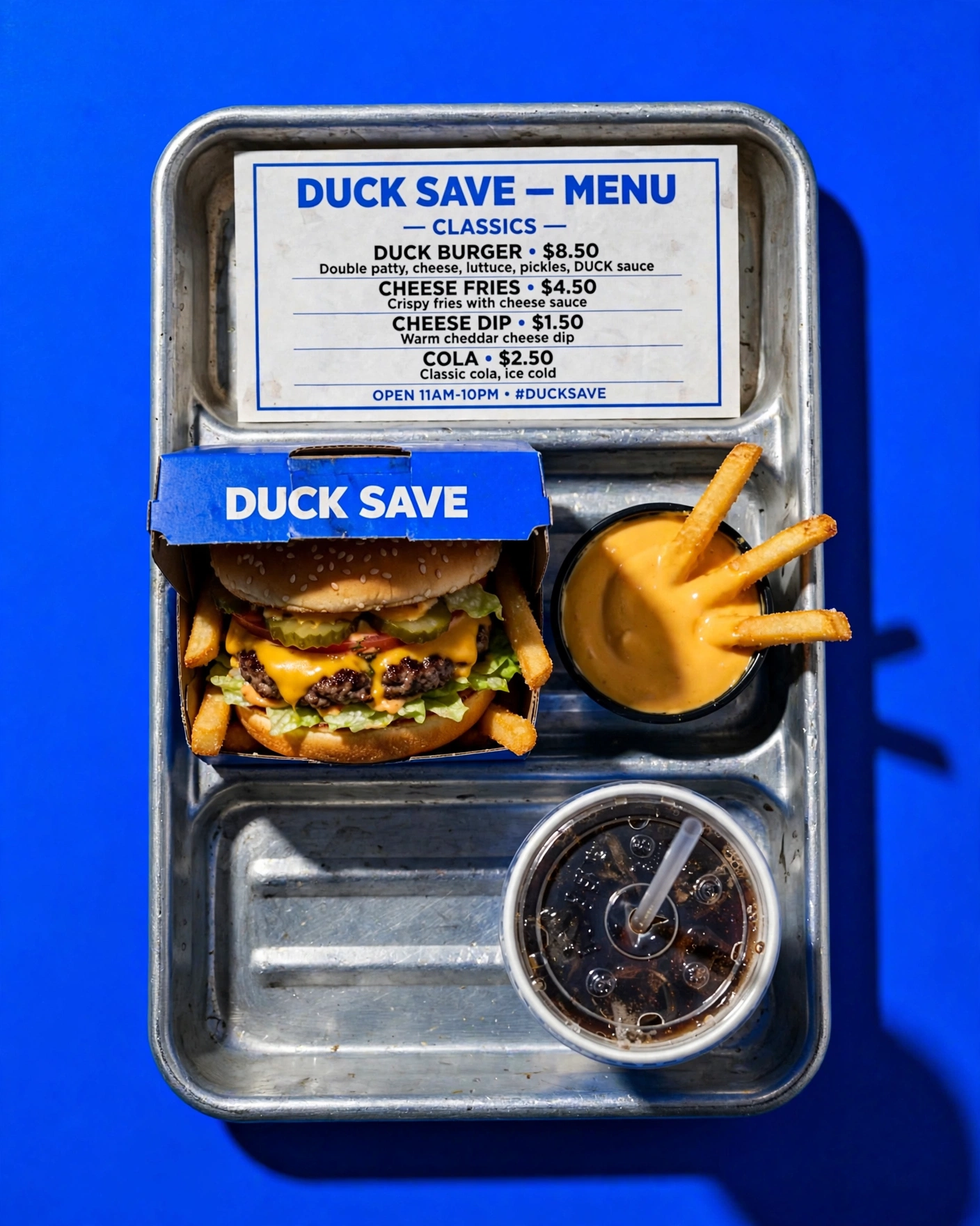 Food &ndash; Men&uuml;-Tray mit Burger und Cola
