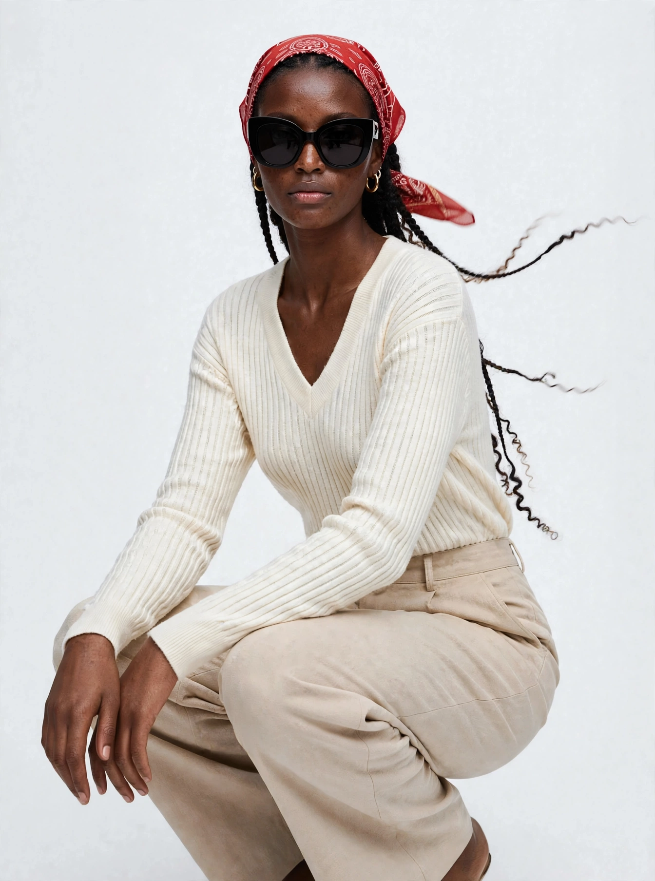 Fashion-Kampagne &ndash; Hocke mit Sonnenbrille