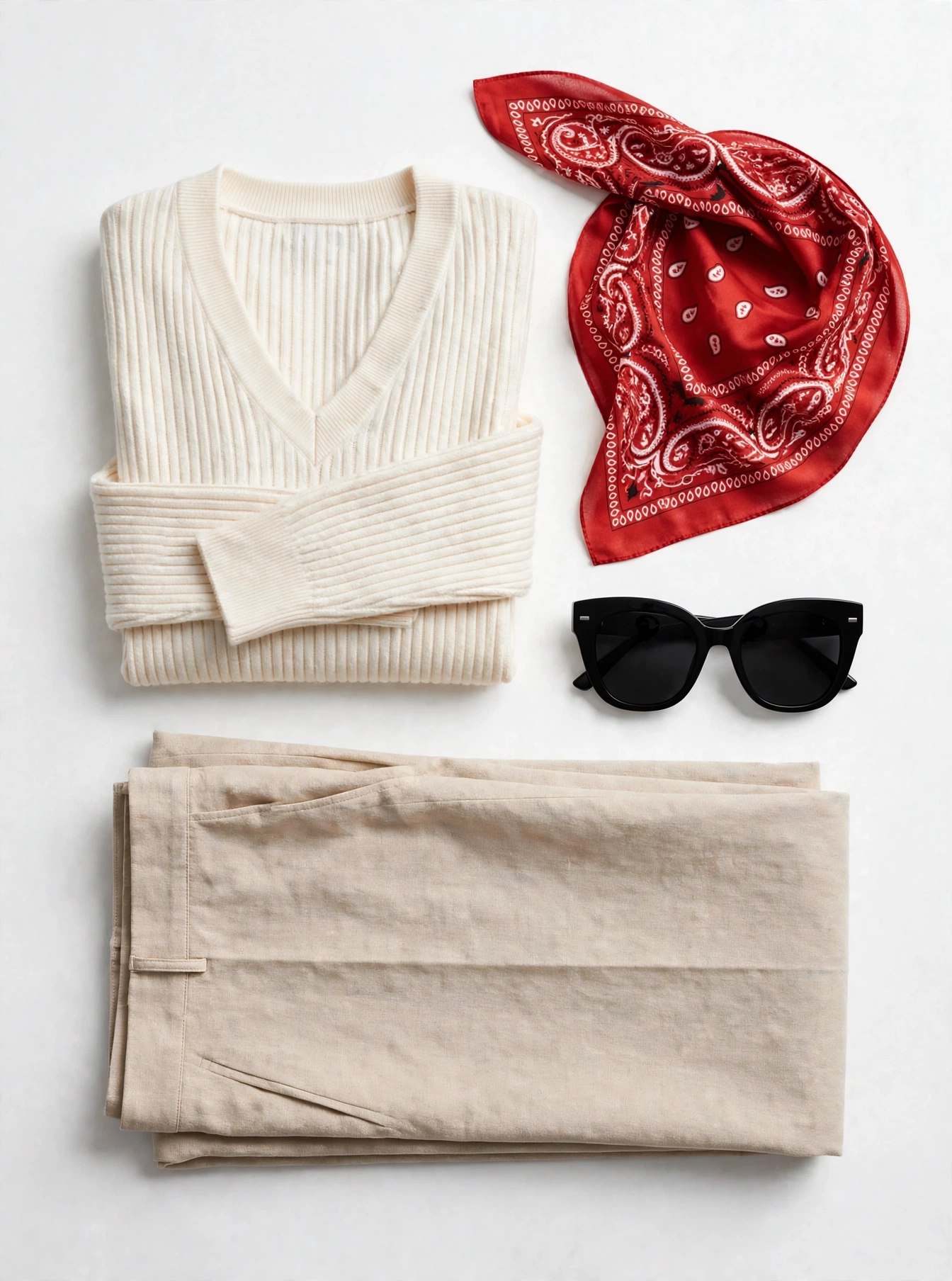 Knitwear &ndash; Flatlay gefaltet